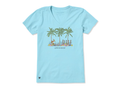Life Is Good Women's Crusher Lite Vee - Pelican Palm Flowerbed