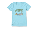 Life Is Good Women's Crusher Lite Vee - Pelican Palm Flowerbed