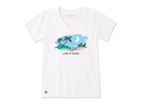 Life Is Good Women's Crusher Lite Vee - Moonlit Palm Vista
