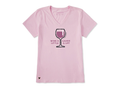 Life Is Good Women's Crusher Lite Vee - Wine a Little Laugh a Lot