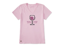 Life Is Good Women's Crusher Lite Vee - Wine a Little Laugh a Lot