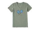 Life Is Good Women's Crusher Lite Vee - Keep It Pickleball Simple