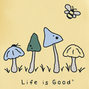 Life Is Good Women's Crusher Lite Vee - Mushrooms Are Good