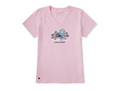 Life Is Good Women's Crusher Lite Vee - Adirondack Cat