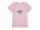Life Is Good Women's Crusher Lite Vee - Adirondack Cat