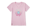 Life Is Good Women's Crusher Lite Vee - Radiant Gradient Daisy