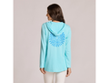 Life is Good Women's Long Sleeve Hooded Crusher Lite Tee - Burst Symmetry