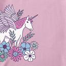 Life is Good Kids' Crusher Tee - Unicorn and Flowers