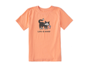 Life is Good Kids' Crusher Tee - Cat with Flag