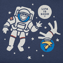 Life is Good Kids' Crusher Tee - Jake and Rocket in Space