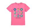 Life is Good Kids' Crusher Tee - Tie Dye Smile Daisies