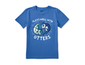 Life is Good Kids' Crusher Tee - Tie Dye Plays Well With Otters