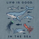 Life is Good Kids' Crusher Tee - In the Sea Sealife