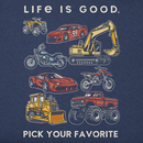 Life is Good Kids' Crusher Tee - Pick Your Favorite Machines