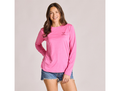 Life is Good Women's Long Sleeve Sun Crusher Tee - Clean Stacked Branding