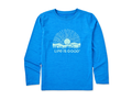 Life is Good Kids' Long Sleeve Sun Crusher Tee - Sunset Over the Hills
