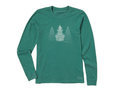 Life is Good Women's Long Sleeve Crusher Tee - Pine Trio