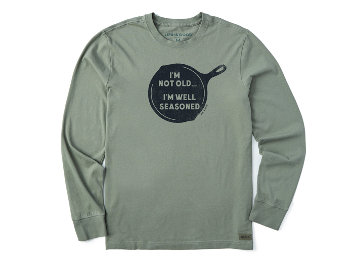 Life is Good Men's Long Sleeve Crusher Tee - I'm Not Old I'm Well Seasoned