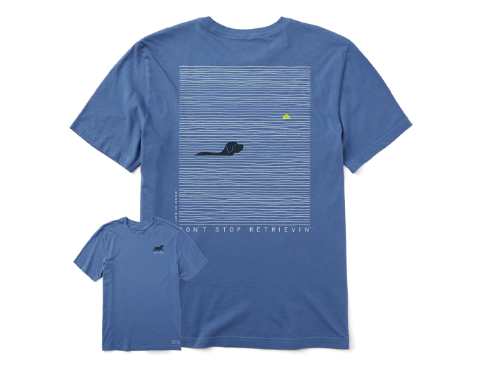 Life is Good Men's Crusher Tee - Black Lab Retrievin'