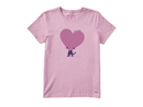 Life is Good Women's Crusher Tee - Cat with Heart