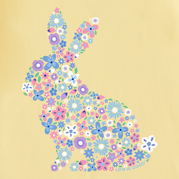 Life is Good Kids' Crusher Tee - Flower Bunny