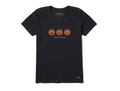 Life is Good Women's Crusher Vee - Jack O' Lantern Trio