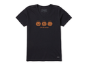 Life is Good Women's Crusher Vee - Jack O' Lantern Trio
