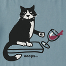 Life is Good Women's Crusher Tee - Oops Cat