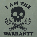 Life is Good Men's Crusher Tee - I Am the Warranty Skull & Tools