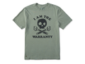 Life is Good Men's Crusher Tee - I Am the Warranty Skull & Tools
