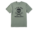 Life is Good Men's Crusher Tee - I Am the Warranty Skull & Tools