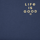 Life is Good Men's Crusher Tee - Moonlit Lake Boat