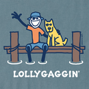 Life is Good Men's Crusher Tee - Lollygaggin' Jake & Rocket Dock