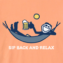 Life is Good Men's Crusher Tee - Sip Back & Relax Hammock
