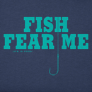 Life is Good Men's Crusher Tee - Fish Fear Me Hook