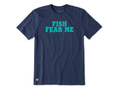 Life is Good Men's Crusher Tee - Fish Fear Me Hook