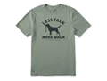 Life is Good Men's Crusher Lite Tee - Less Talk More Walk Leash
