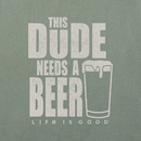 Life is Good Men's Crusher Lite Tee - This Dude Needs a Beer Pint