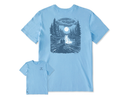 Life is Good Men's Crusher Lite Tee - Full Moon Canoe