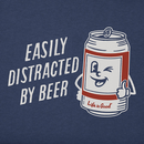 Life is Good Men's Crusher Lite Tee - Easily Distracted by Beer Can