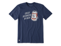 Life is Good Men's Crusher Lite Tee - Easily Distracted by Beer Can