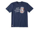Life is Good Men's Crusher Lite Tee - Easily Distracted by Beer Can