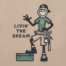 Life is Good Men's Crusher Lite Tee - Jake Livin' the Dream Handyman