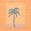 Life is Good Men's Slim Fit Slub Tee - Striped Palm Shadow