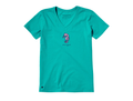 Life is Good Women's Crusher Vee - Sea Horse