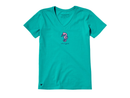 Life is Good Women's Crusher Vee - Sea Horse