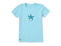 Life is Good Women's Crusher Vee - Starfish LIG