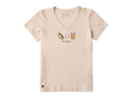 Life is Good Women's Crusher Vee - LIG Baseball Trio