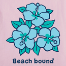 Life is Good Women's Crusher Vee - Beach Bound Hibiscus Trio