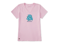 Life is Good Women's Crusher Vee - Beach Bound Hibiscus Trio